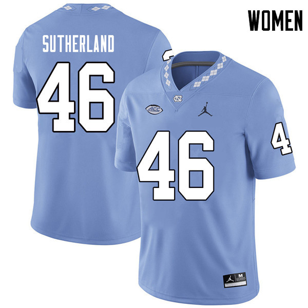 Jordan Brand Women #46 Bill Sutherland North Carolina Tar Heels College Football Jerseys Sale-Caroli